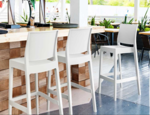 Tabouret blanc Nova – Image 2
