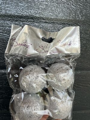 Décorations 4 boules de fil gris – Image 2