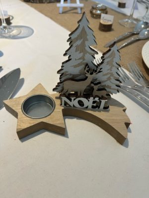 Décoration bois avec bougeoir – Image 2