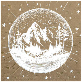 Serviettes Noël Naturel x10