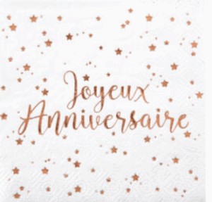 petites serviettes rose gold étoile X20